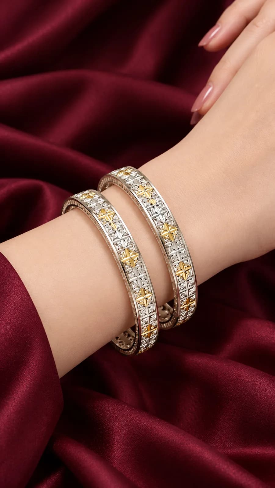 Silver Starburst Luxe Bangle