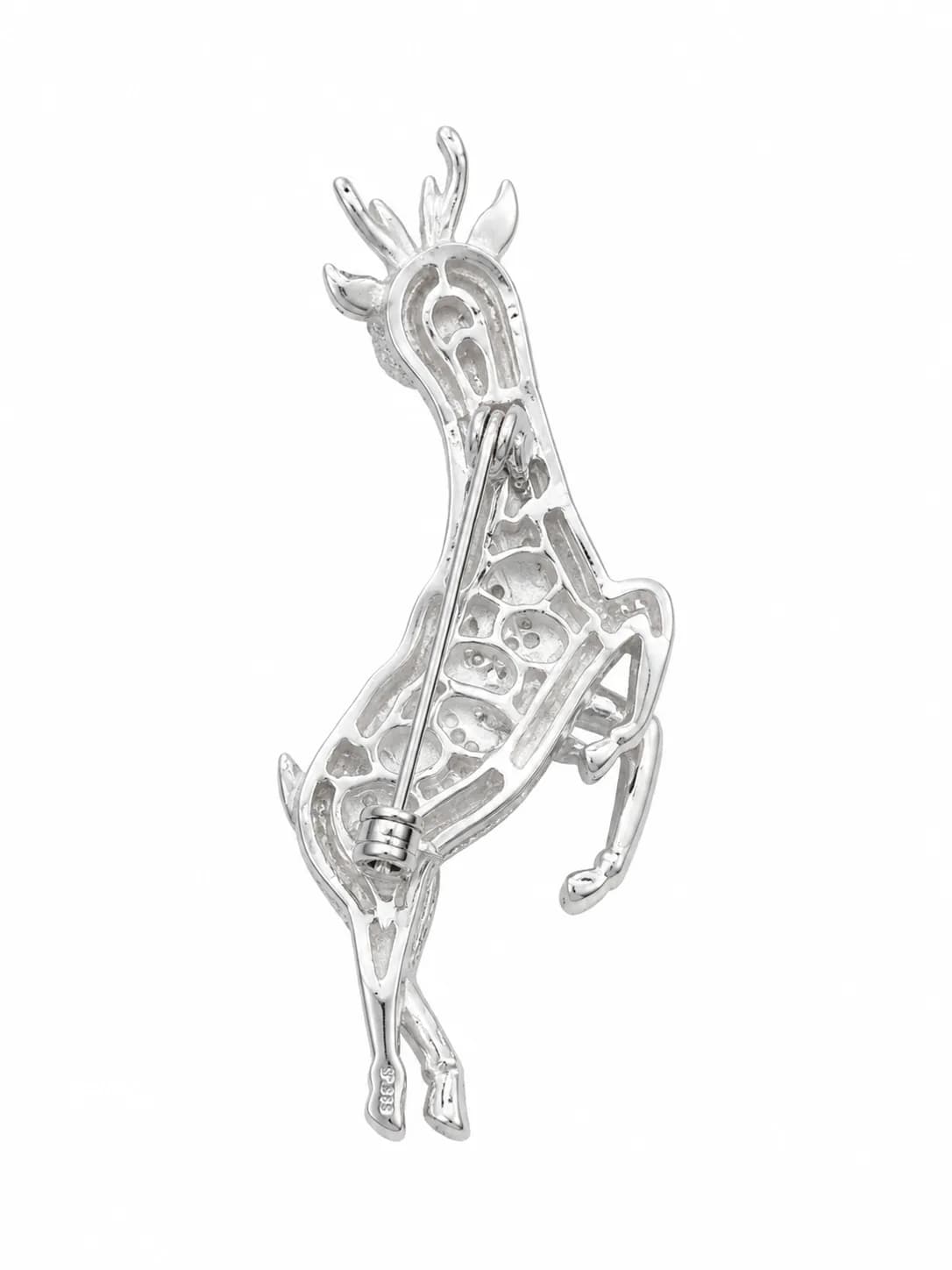 Crystal Deer Statement Brooch