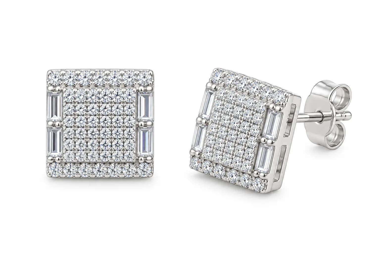 Silver Crystal earring