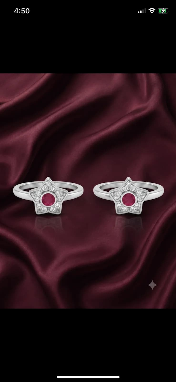 Stellara Ruby Bloom Toe Ring