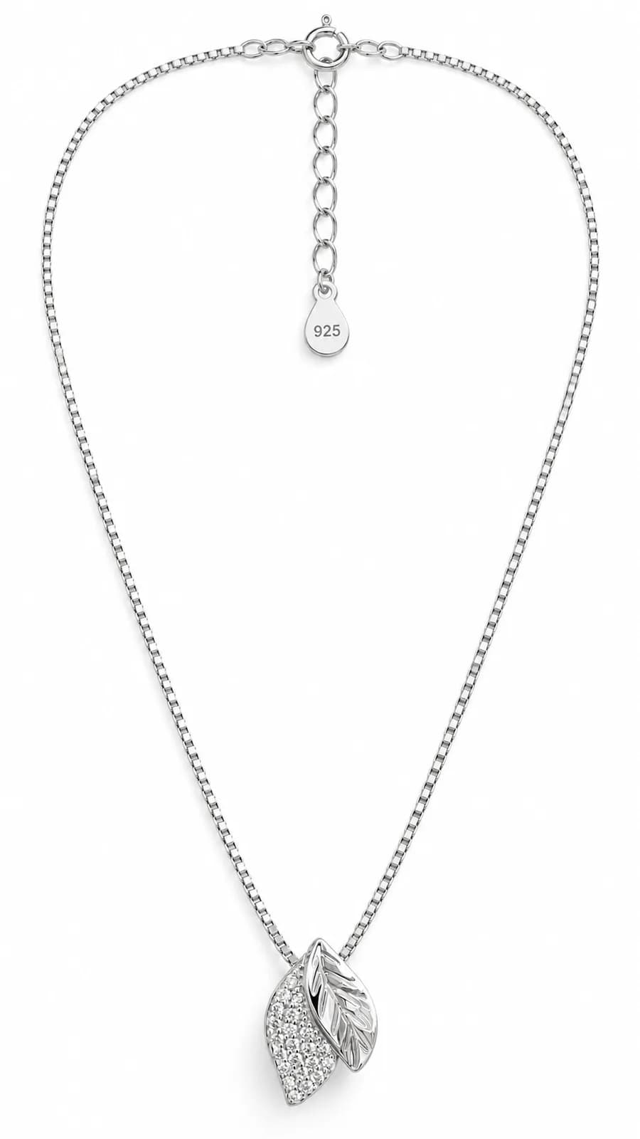 Silver Elegant Leaf Pendant chain