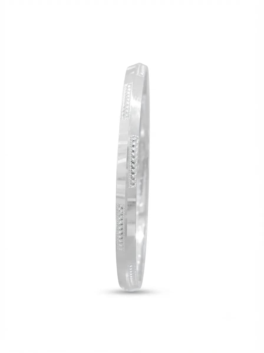 Heritage Patterned Silver Kada