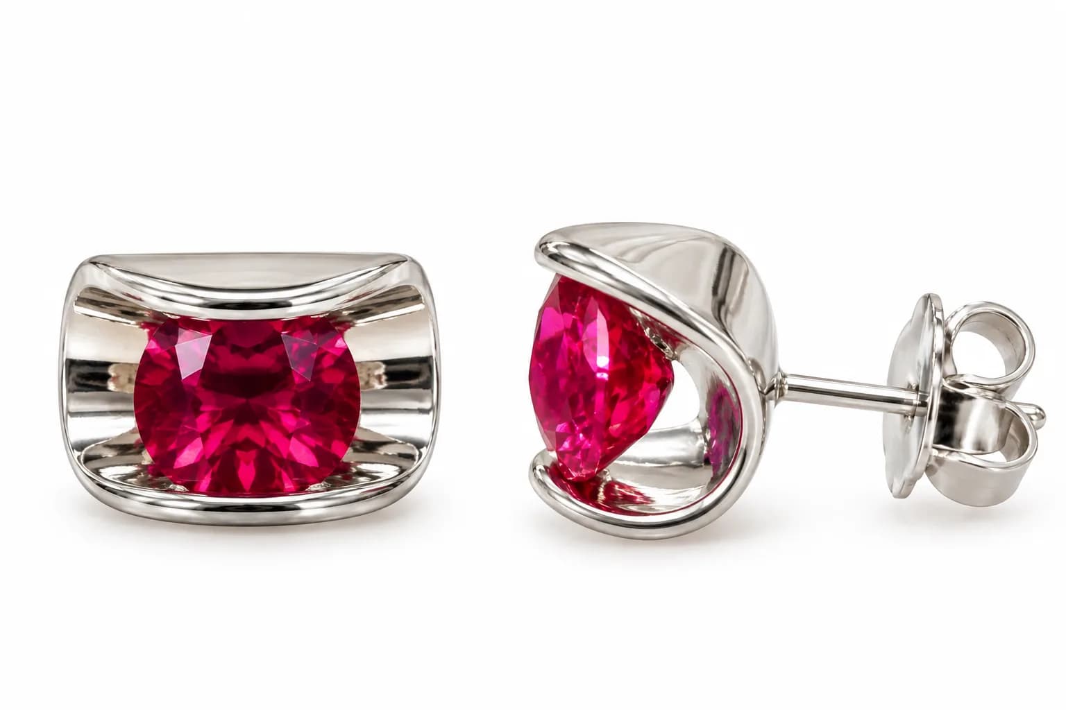 Ruby Radiance Stud Earrings