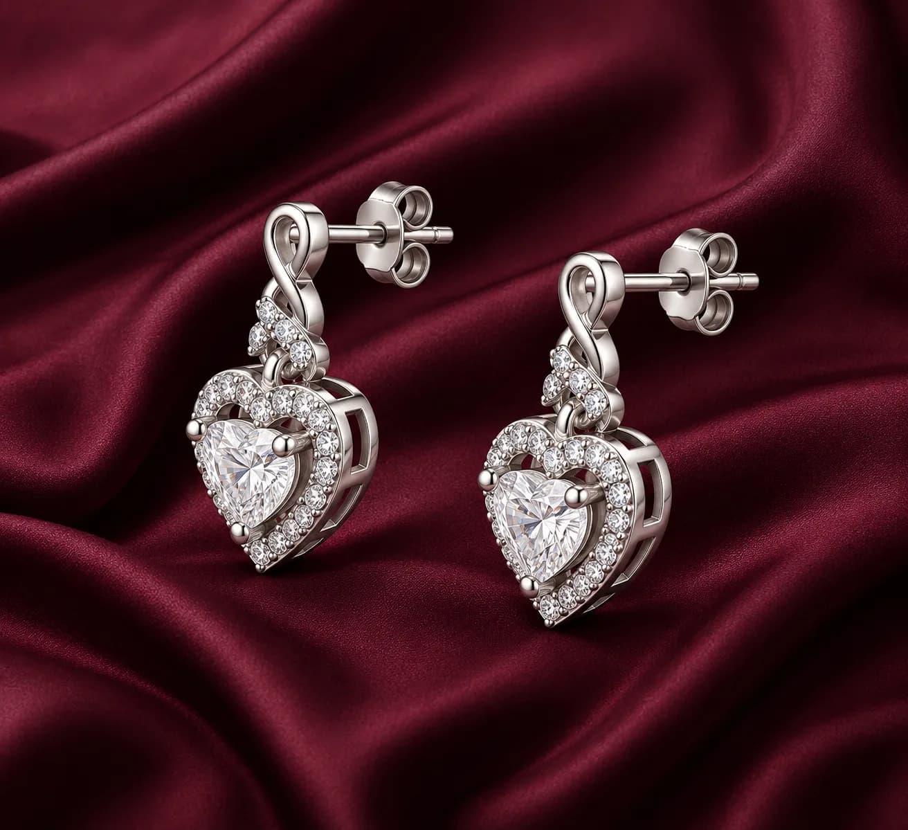 Silver Heart Earring