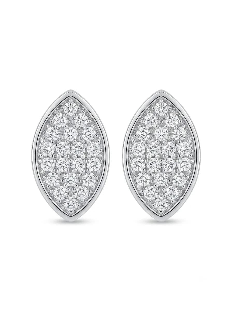 Celestial marquise pave earrings