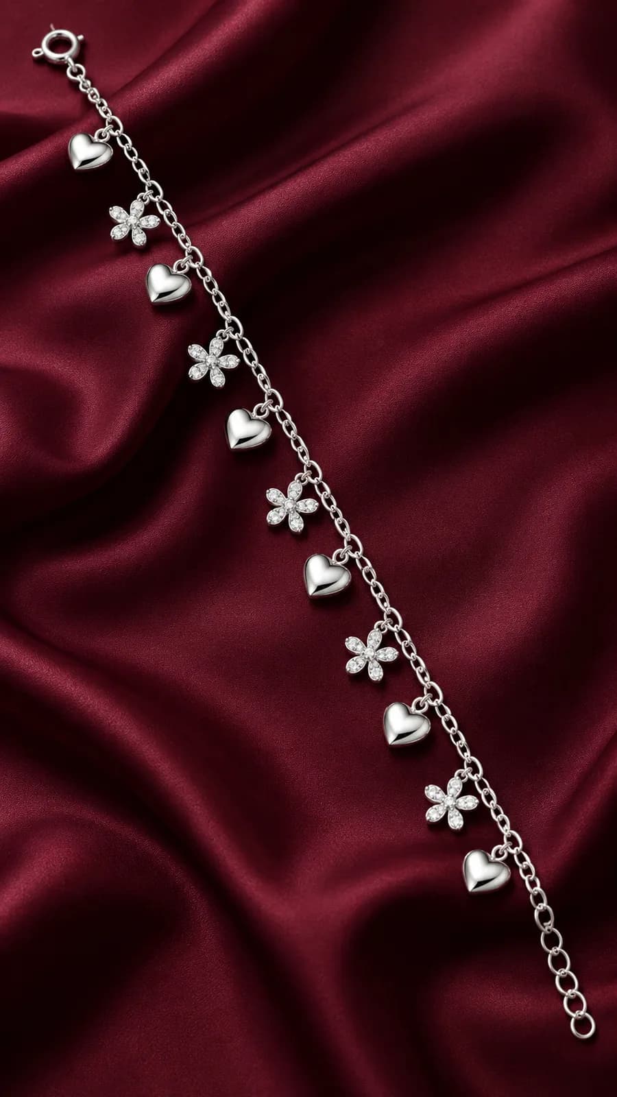Petal Heart Anklet