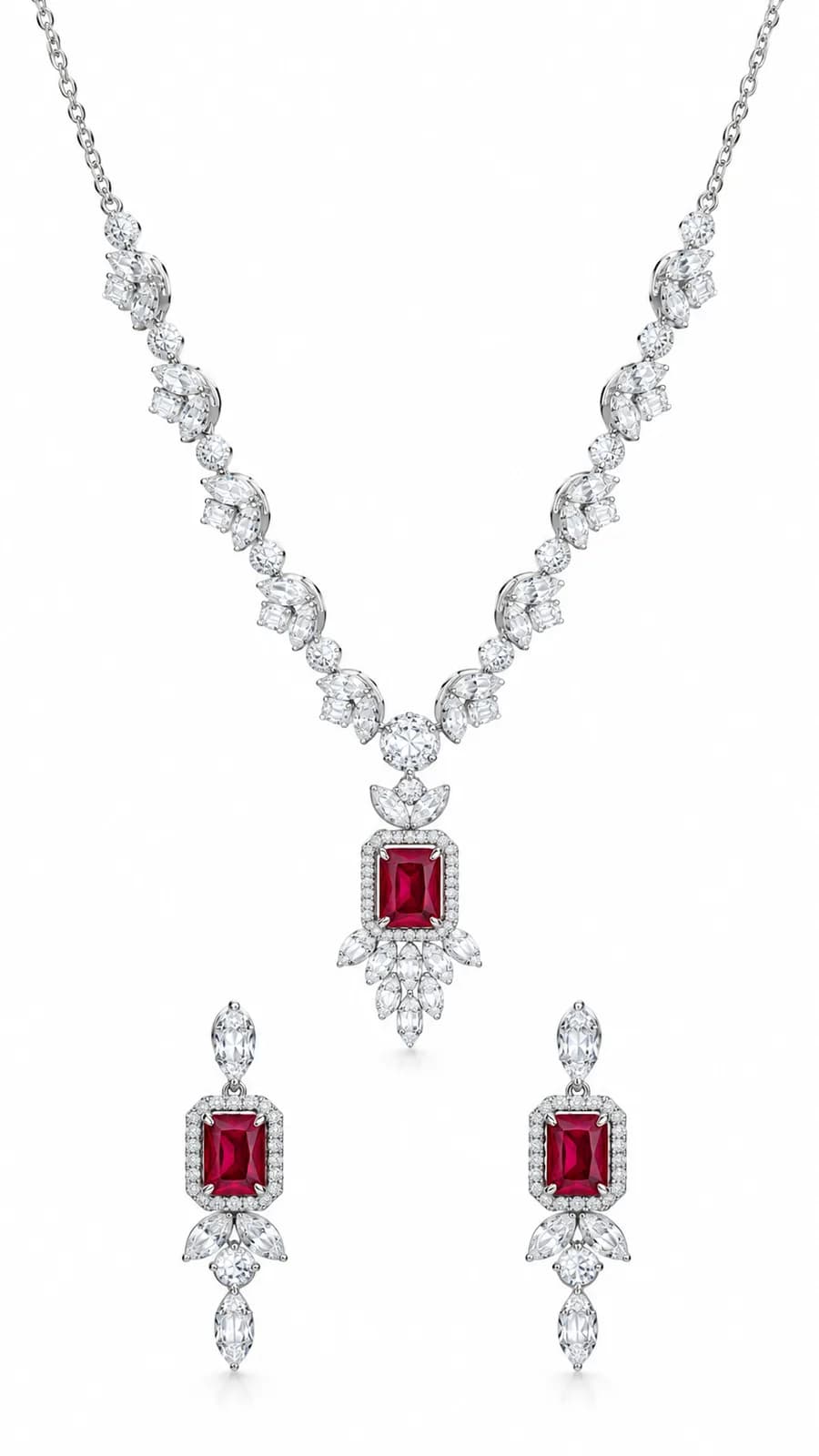 Silver Ruby Radiance Set
