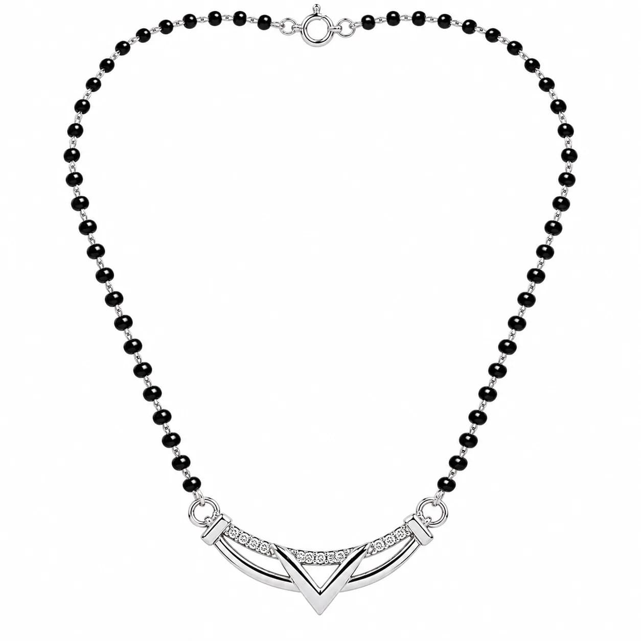 V-Shaped Elegance 925 Sterling Silver Mangalsutra