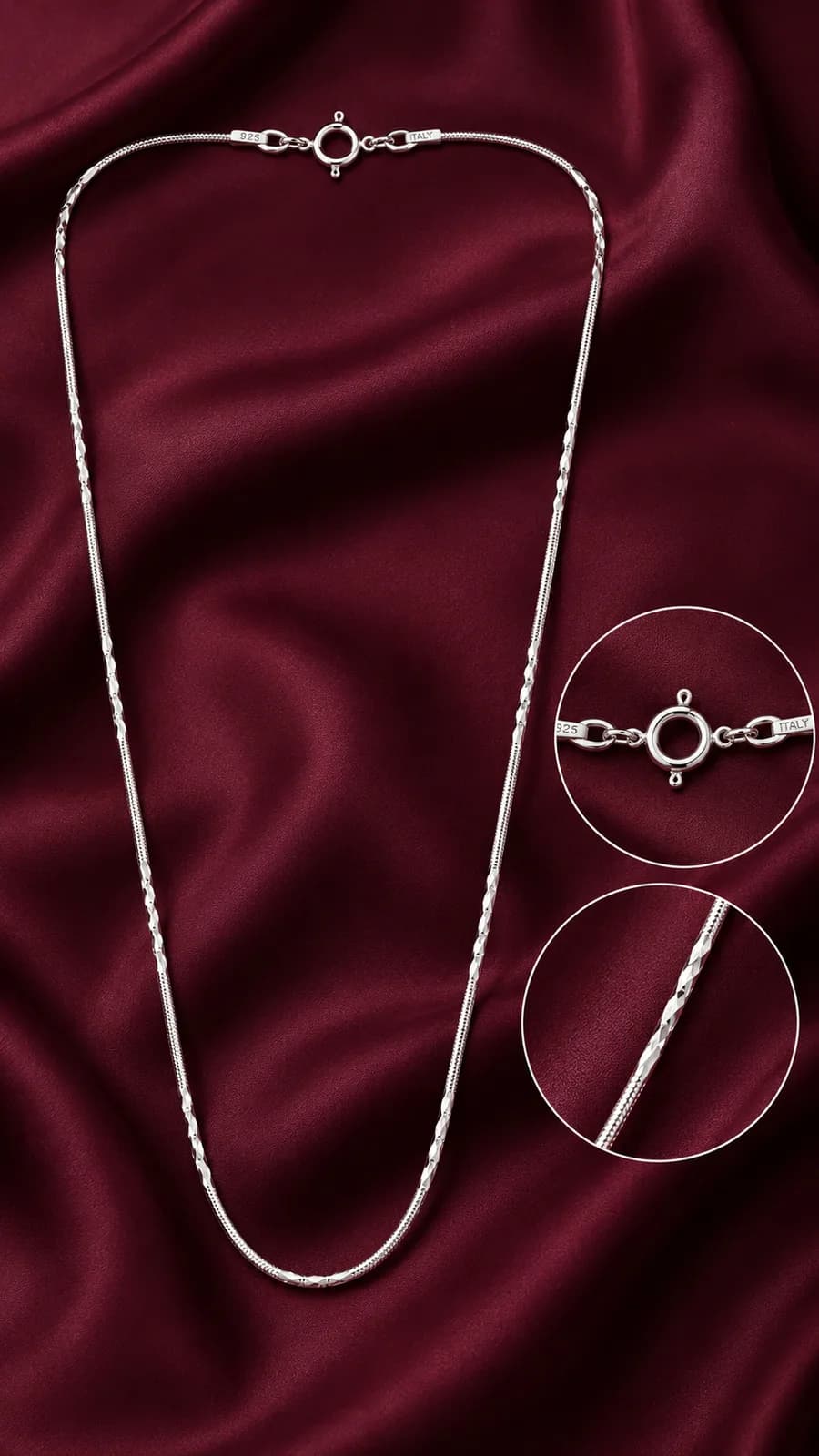 Silver Textured Luxe Chain