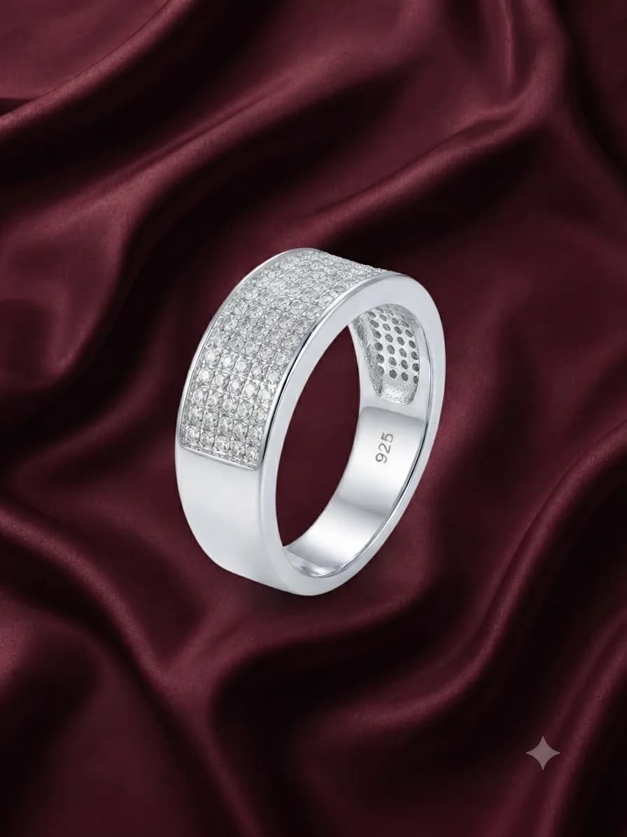Silver Pavé Ring