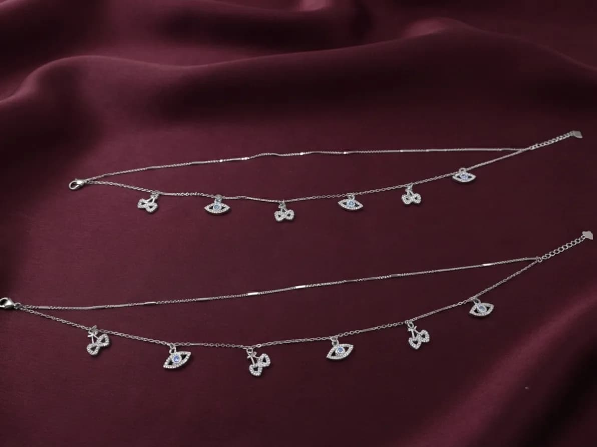 Celestial Evil Eye Charm Anklet