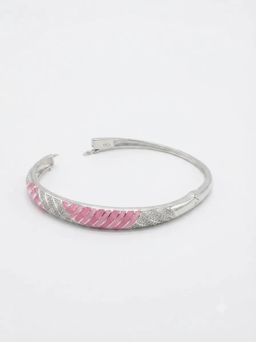 Celeste Rosé Wave Bangle