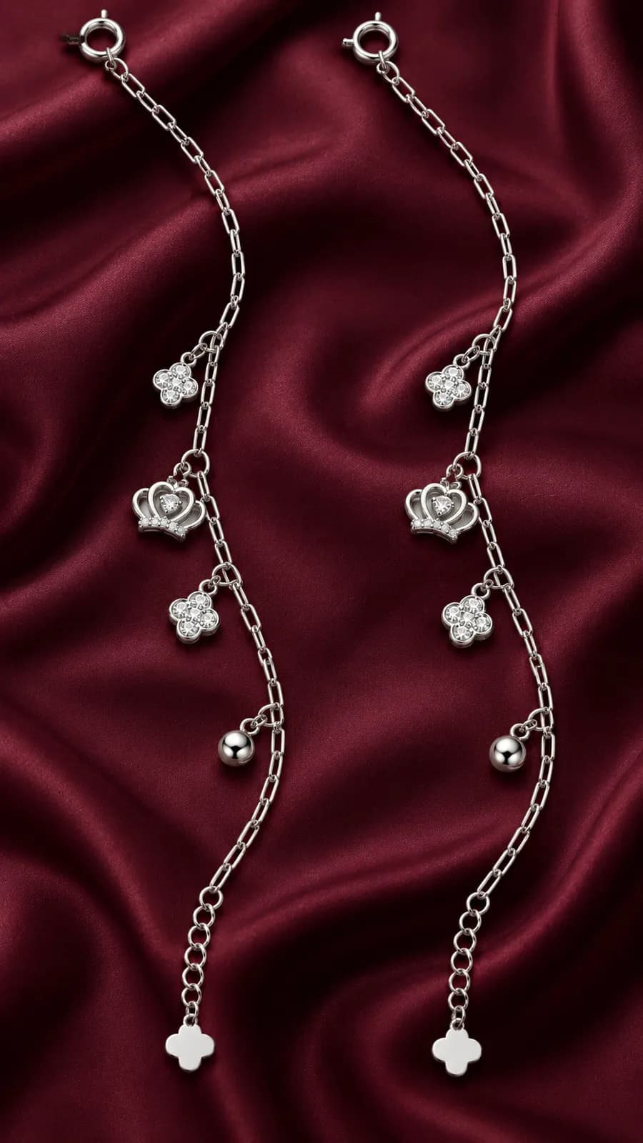 Royal Crown Charm Anklet