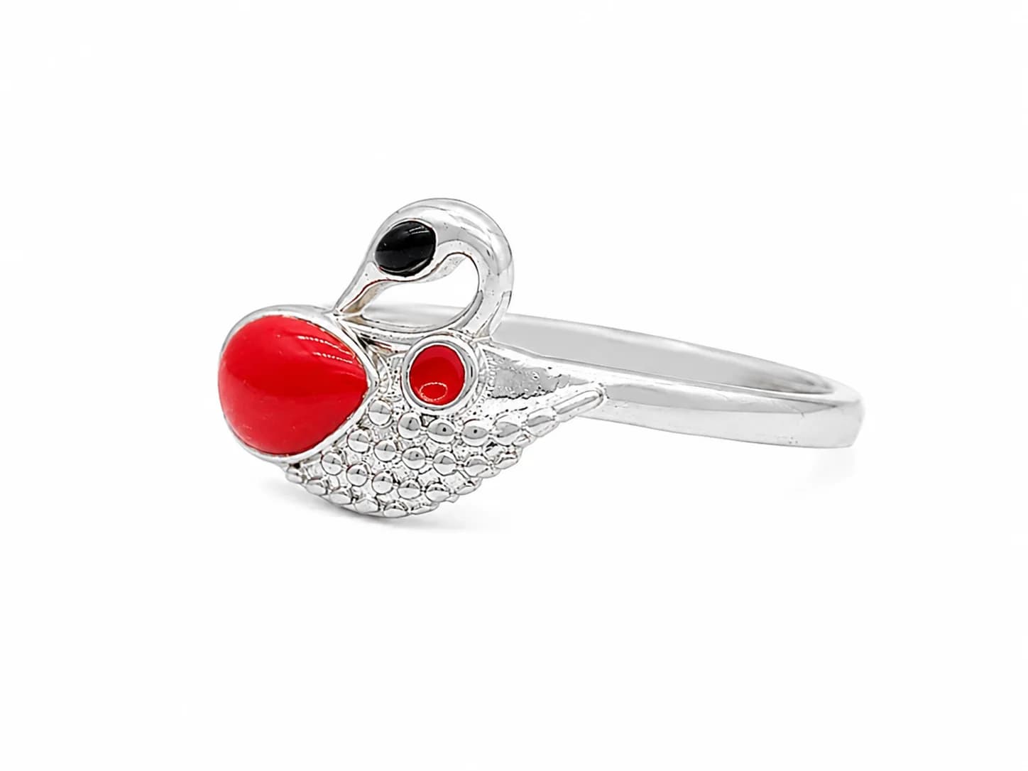Red Swan Love Kids Ring