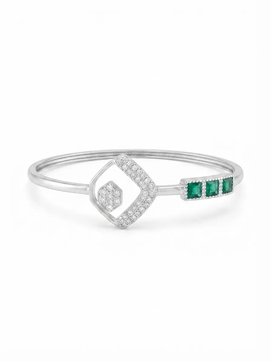 Celeste Emerald Bangle