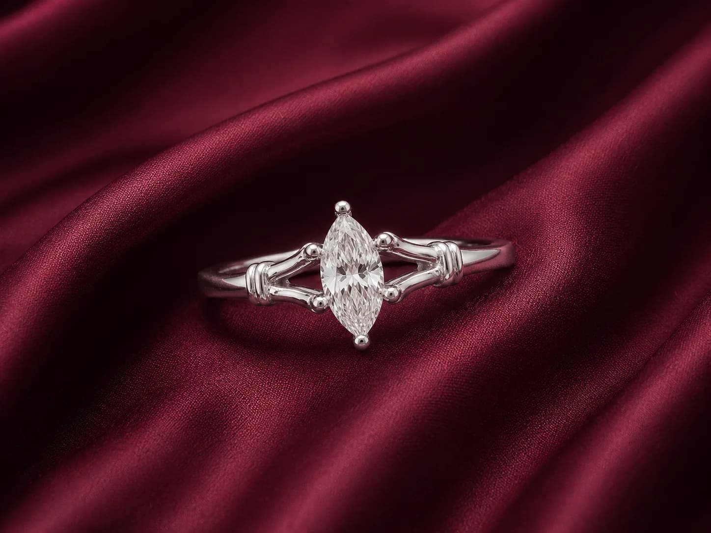 Elegant Cross-Prong Solitaire Ring