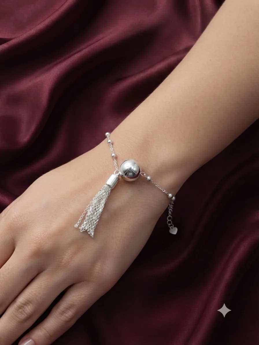 Celeste Orb Tassel Bracelet