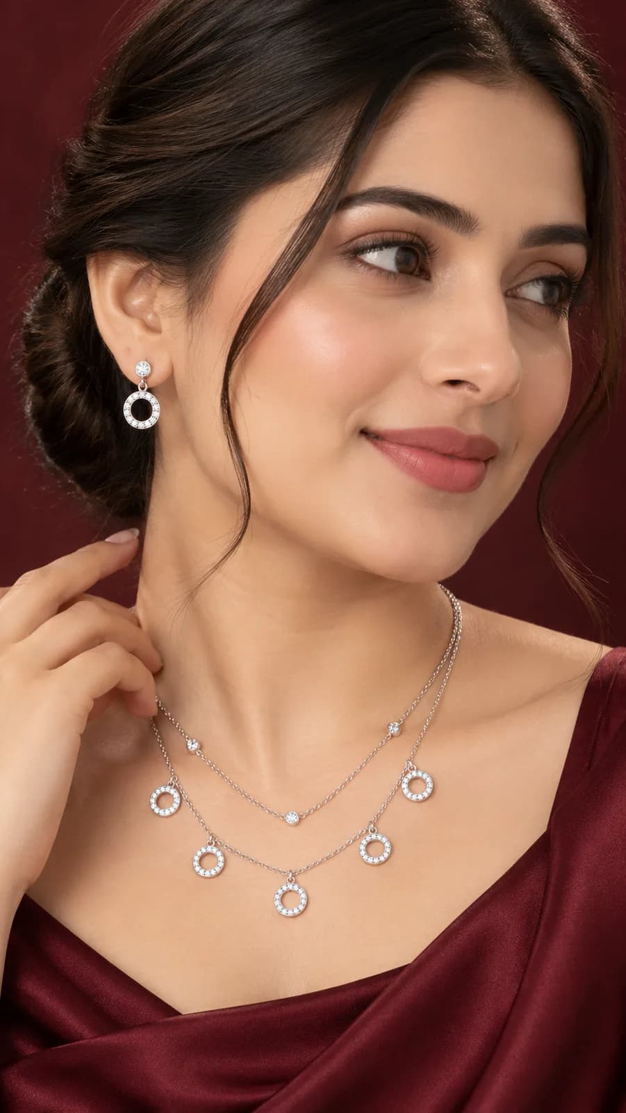 Silver Circle Sparkle Set