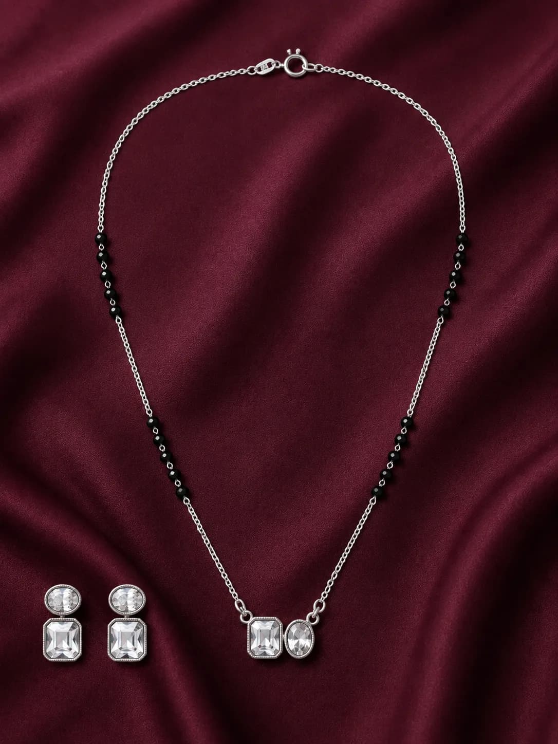 Crystal Duo 925 Sterling Silver Mangalsutra