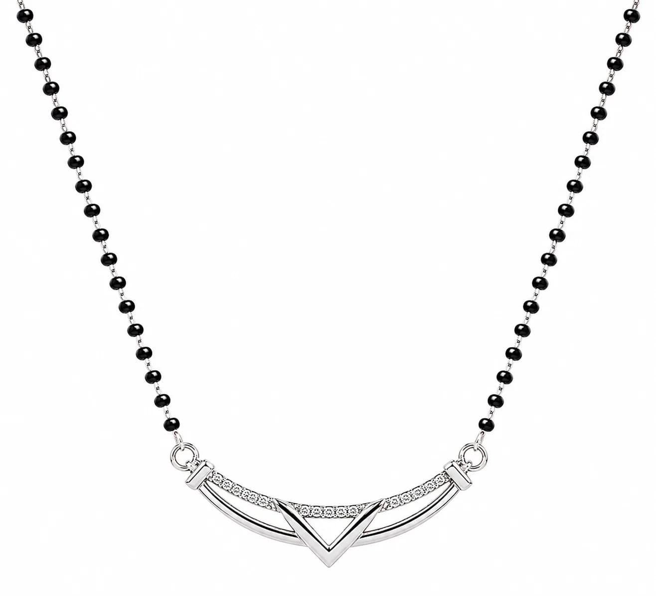 V-Shaped Elegance 925 Sterling Silver Mangalsutra