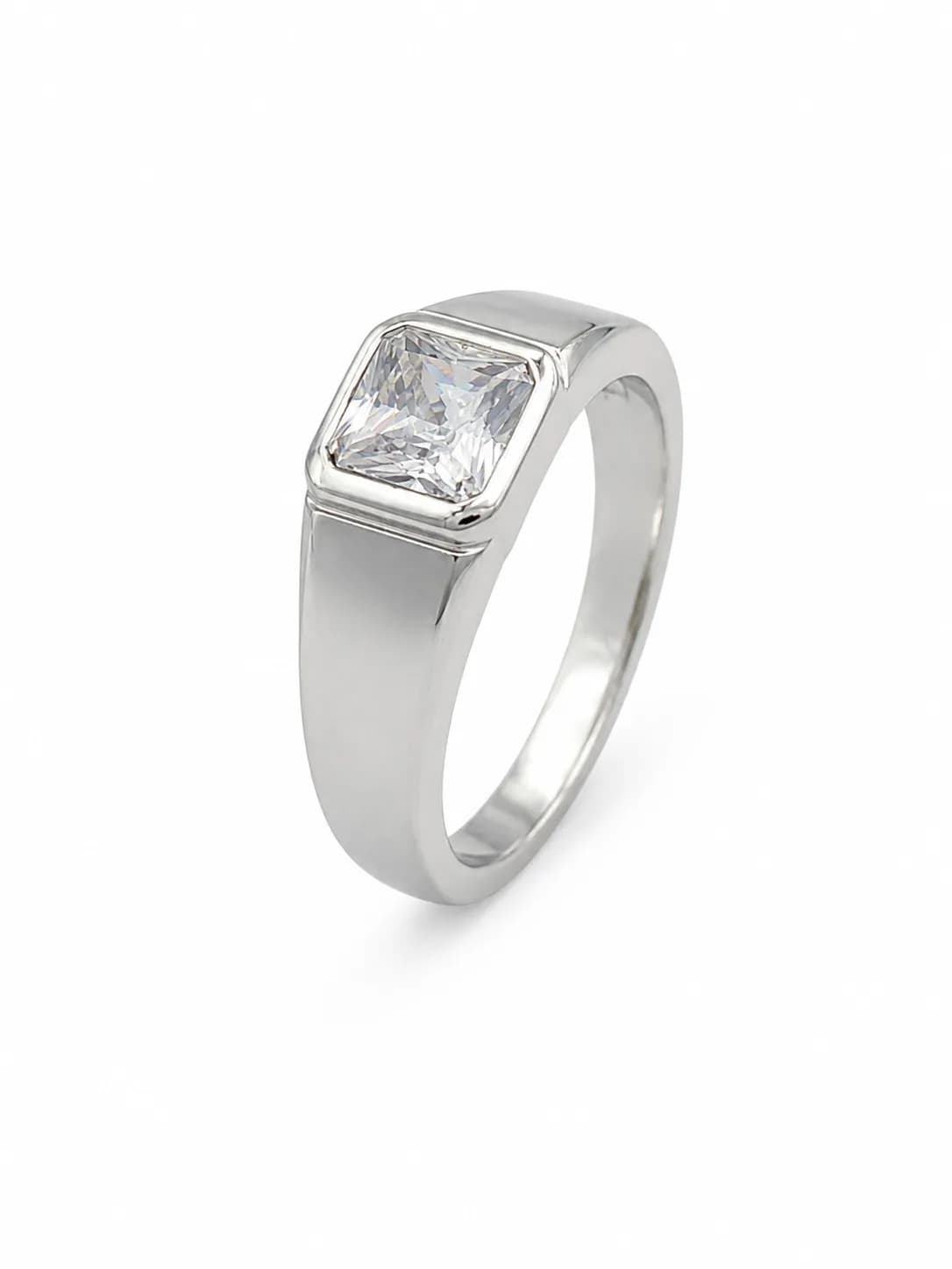 Classic Solitaire Signet Ring