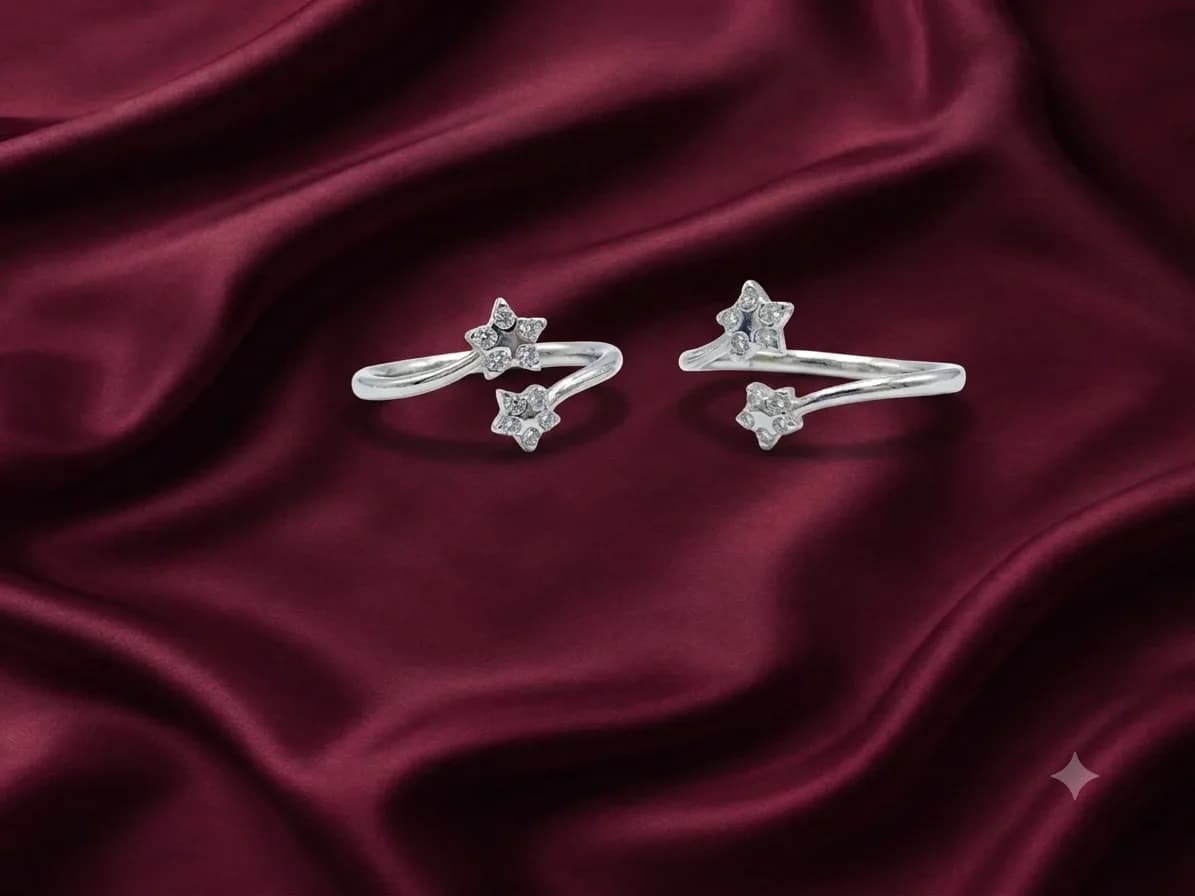 Stellique Twin Star Toe Ring