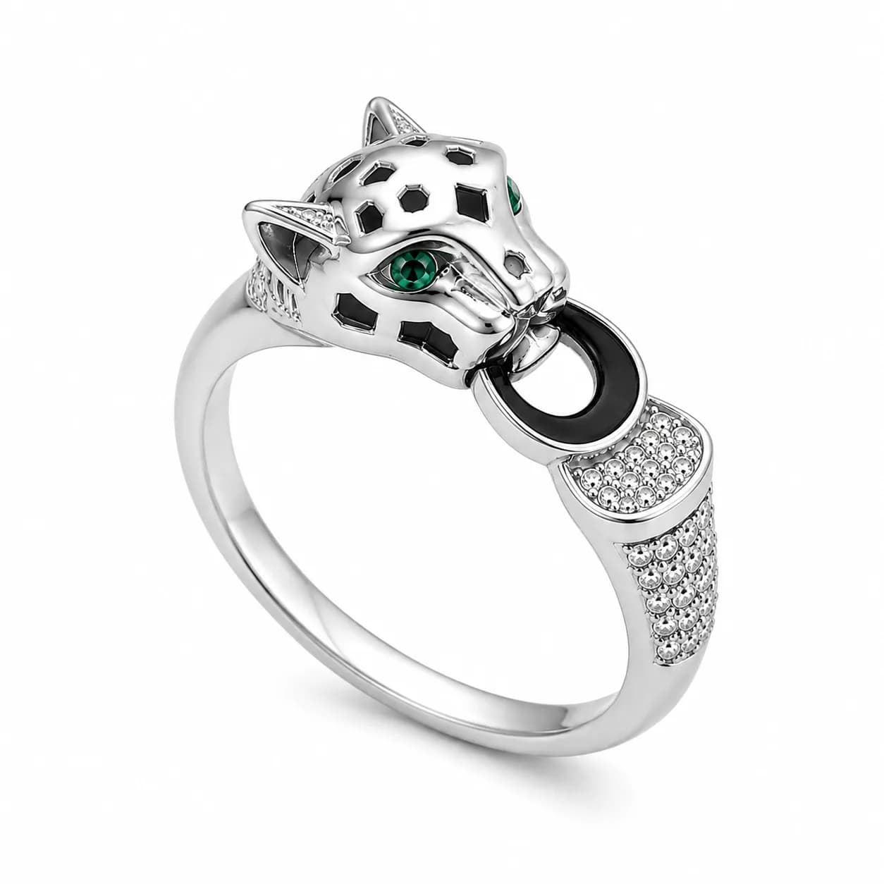 Bold Panther Motif Designer Ring