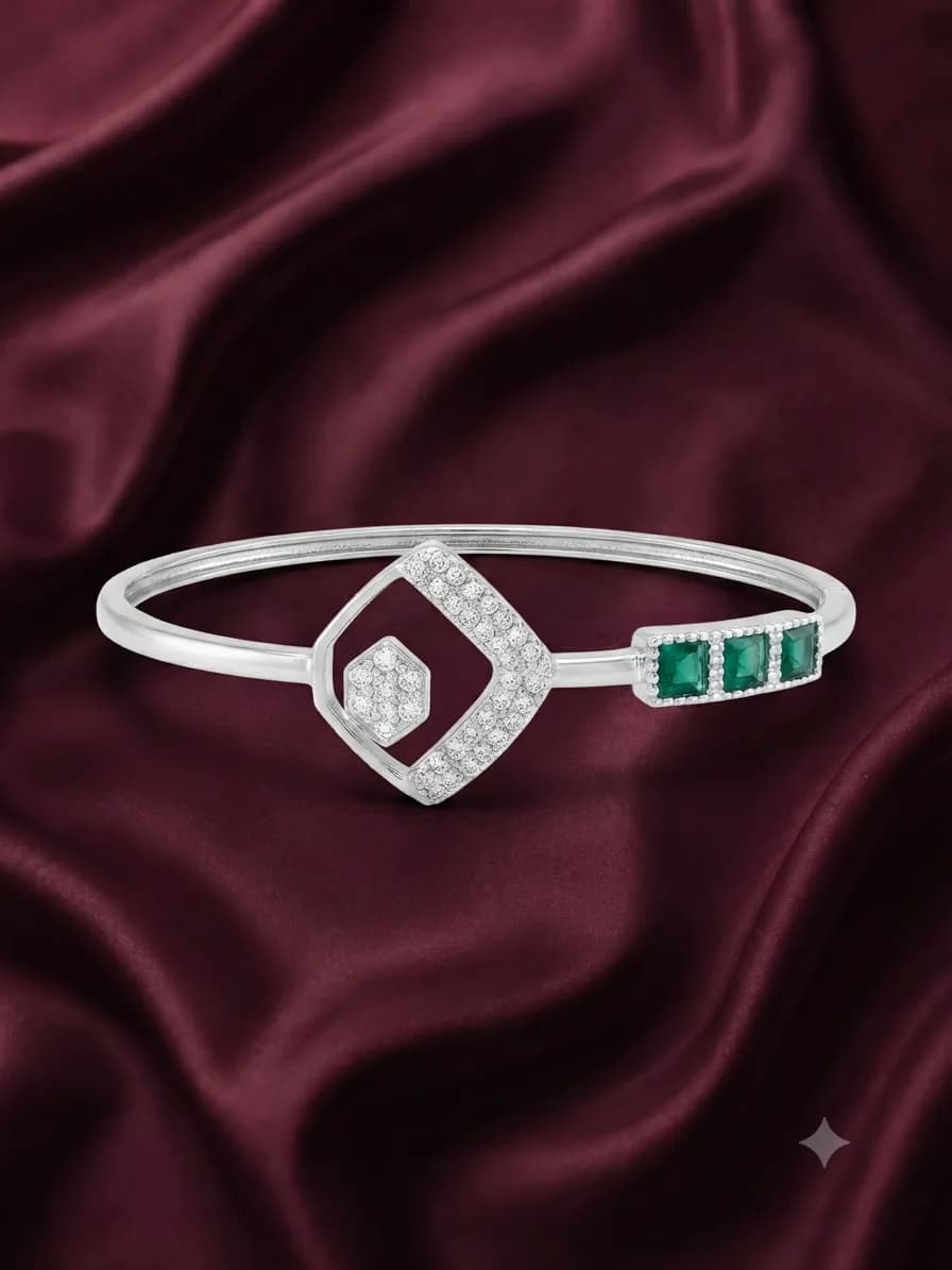 Celeste Emerald Bangle