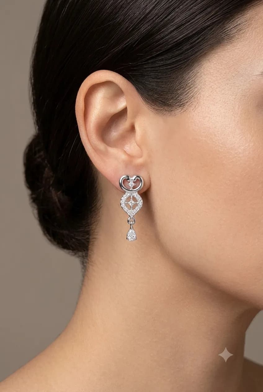Celestia Heart Drop Earrings