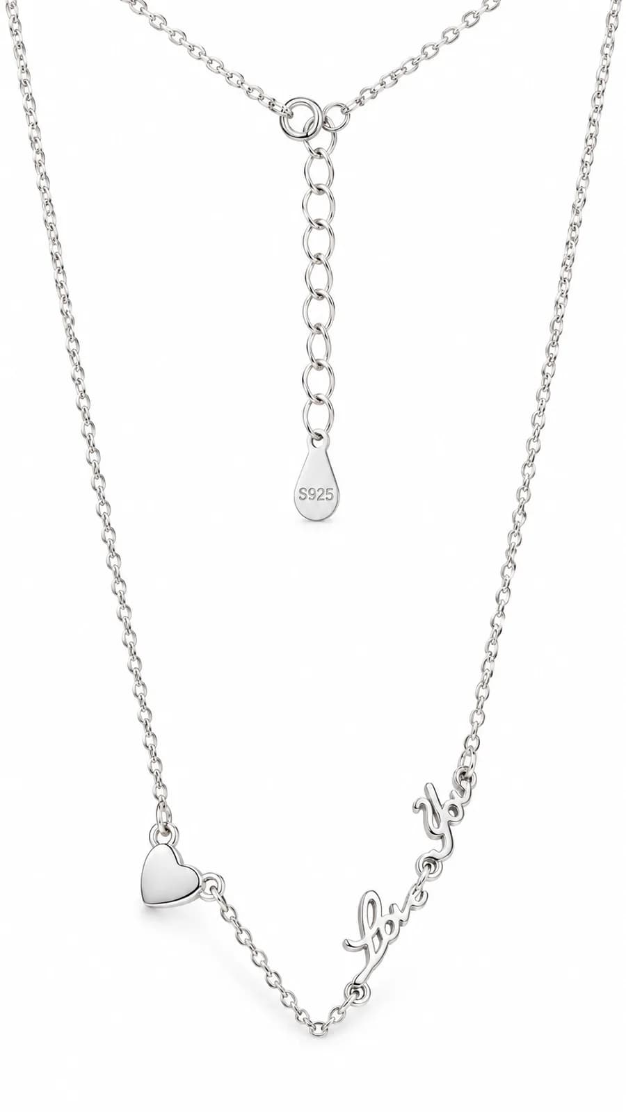 Silver Heart Love chain