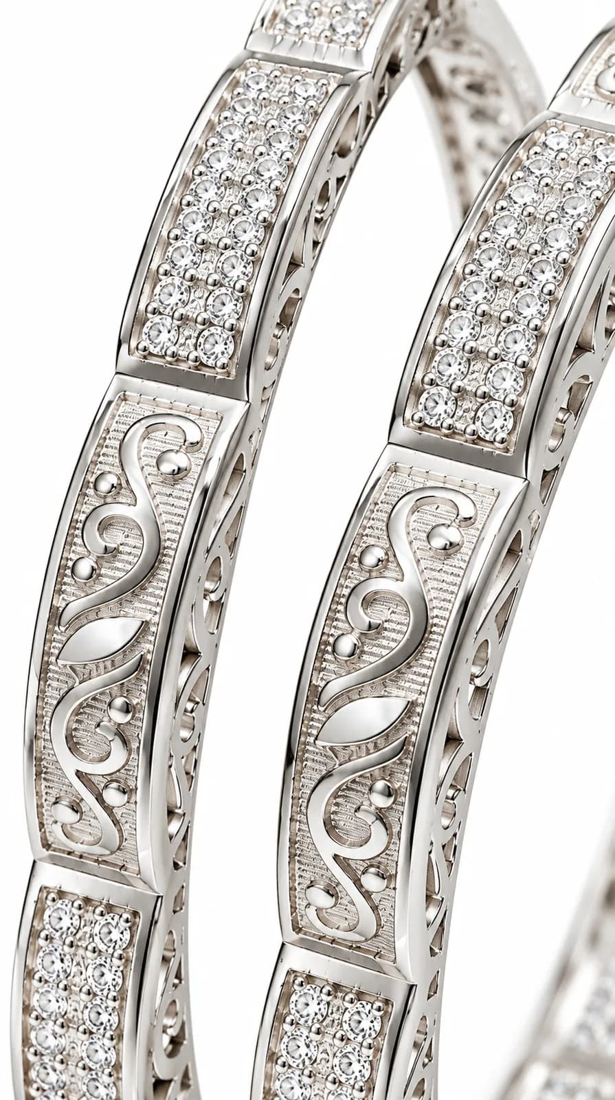 SILVO Ornate Heritage Sterling Silver Bangle