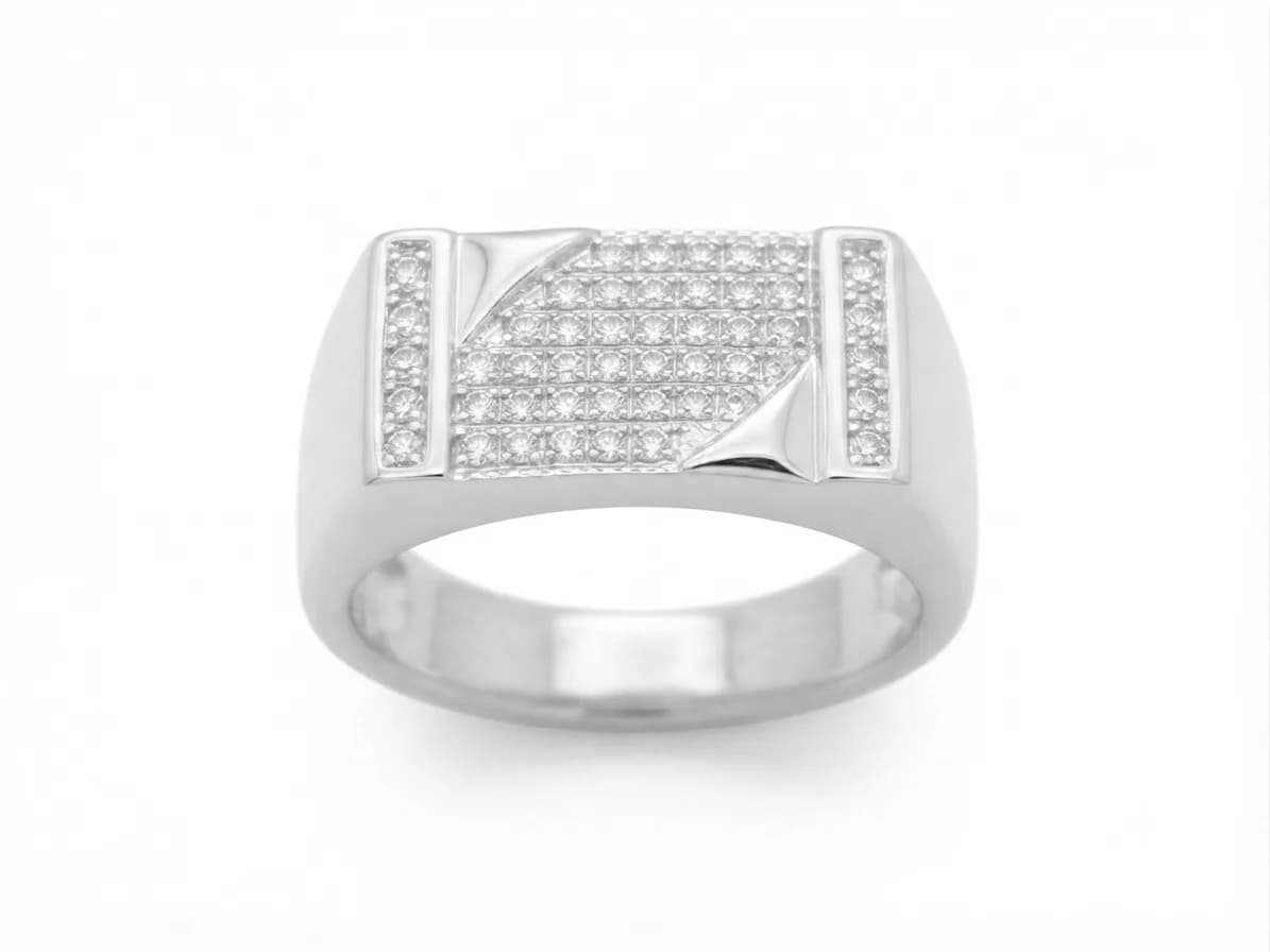 Silver Pave Ring