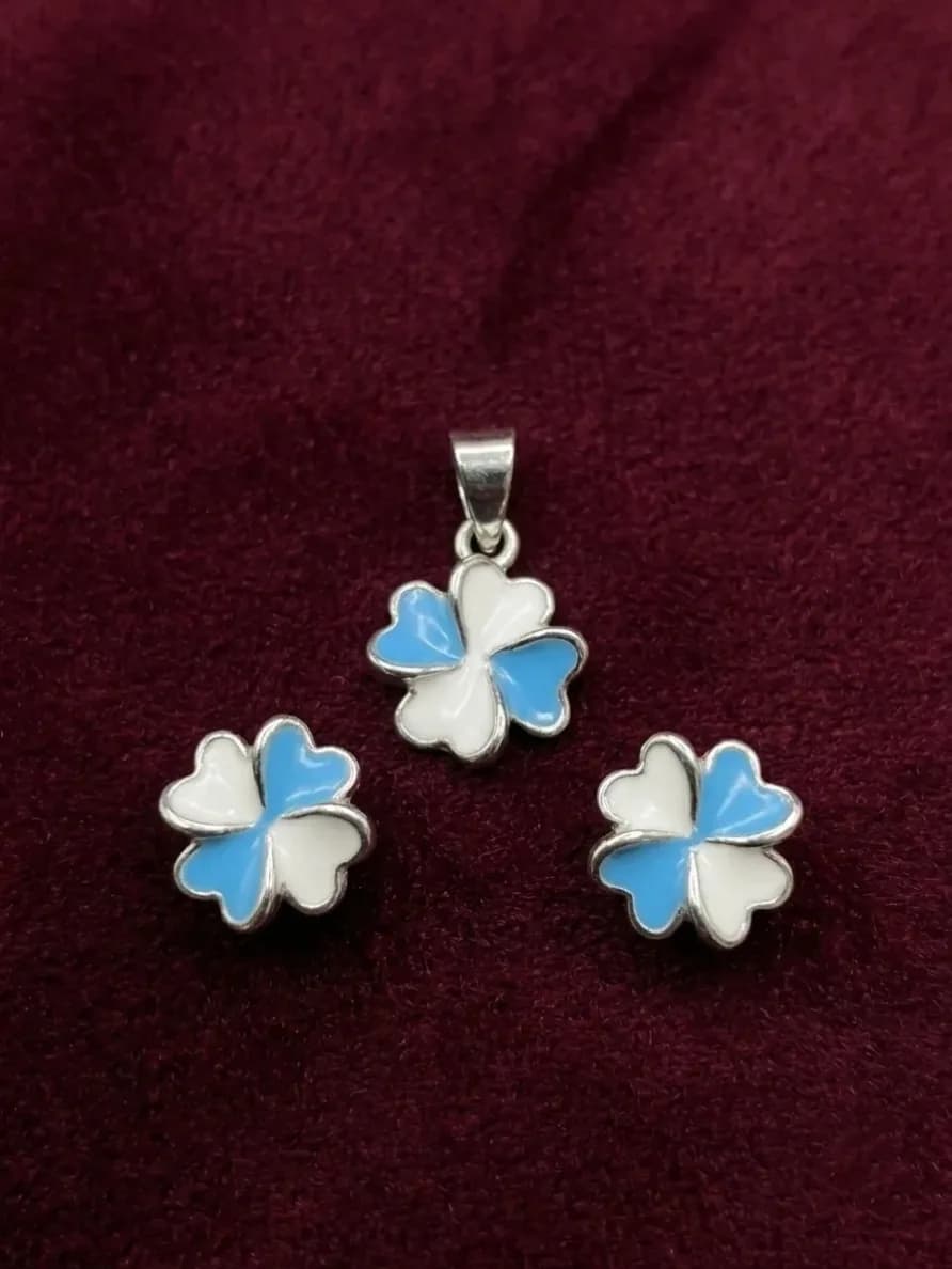 Matching Pendant & Stud Earrings