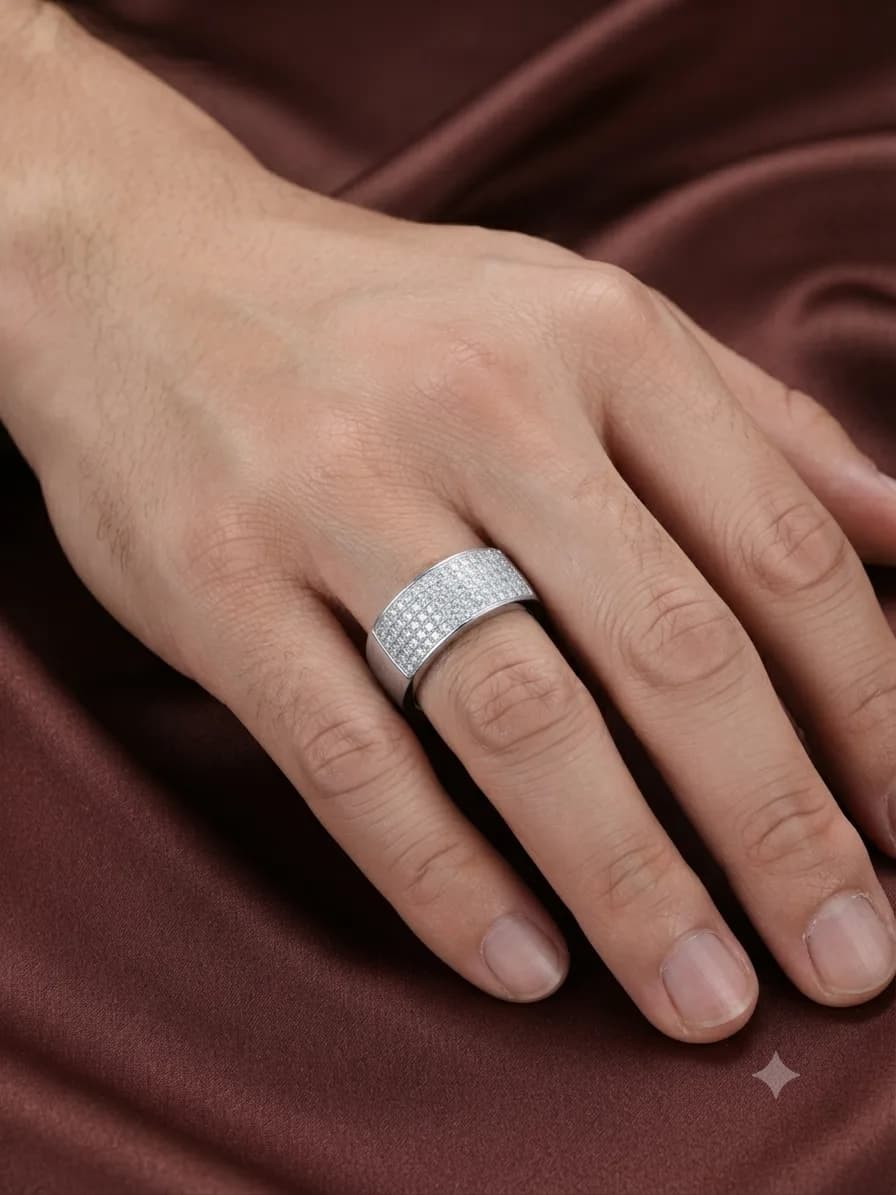 Silver Pavé Ring