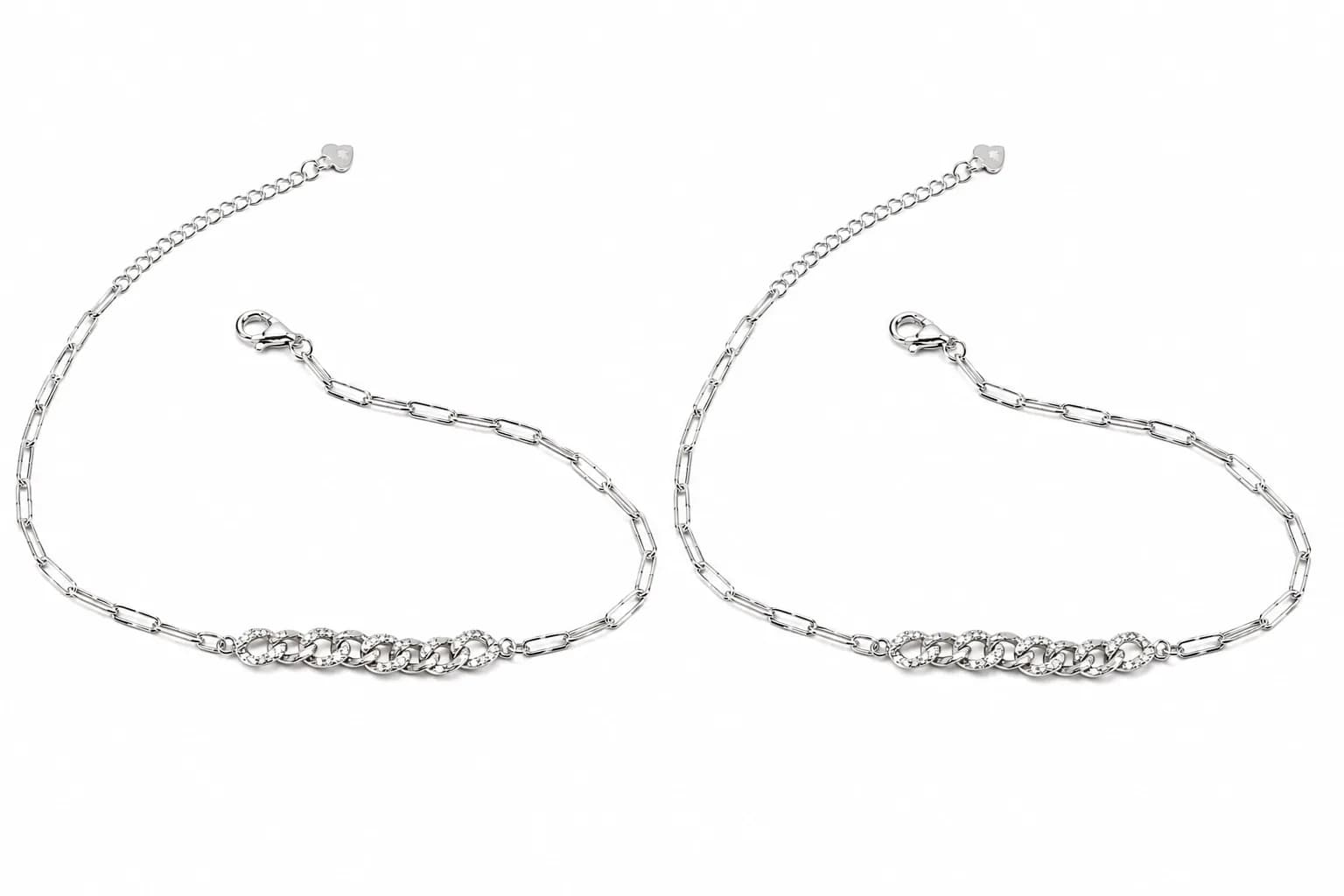 Classic Link Chain Silver Anklet