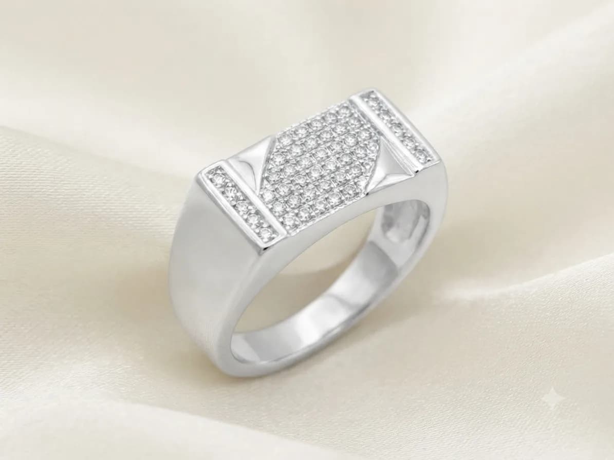 Silver Pave Ring