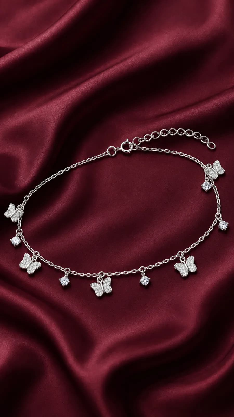 Crystal Butterfly Dangle Ankle