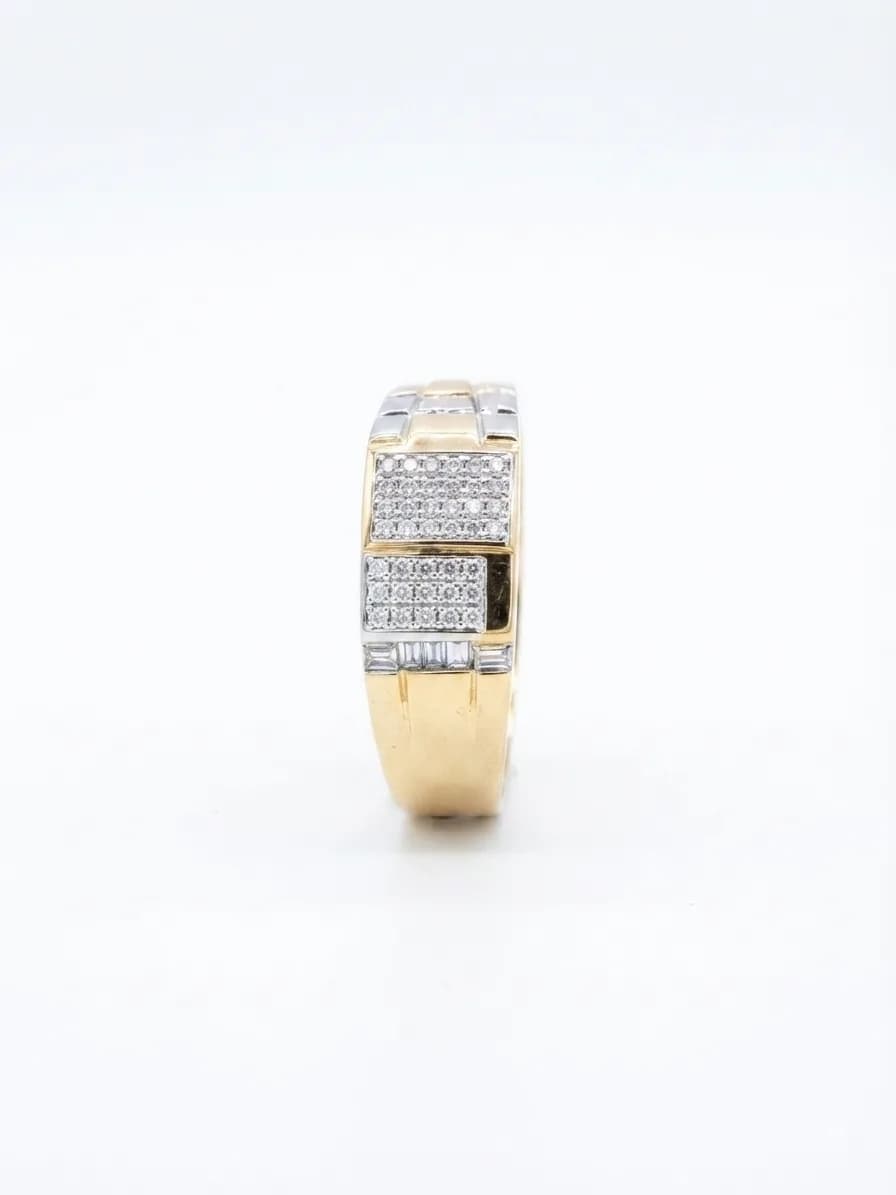 Silver & Gold Dual-Tone Band Ring