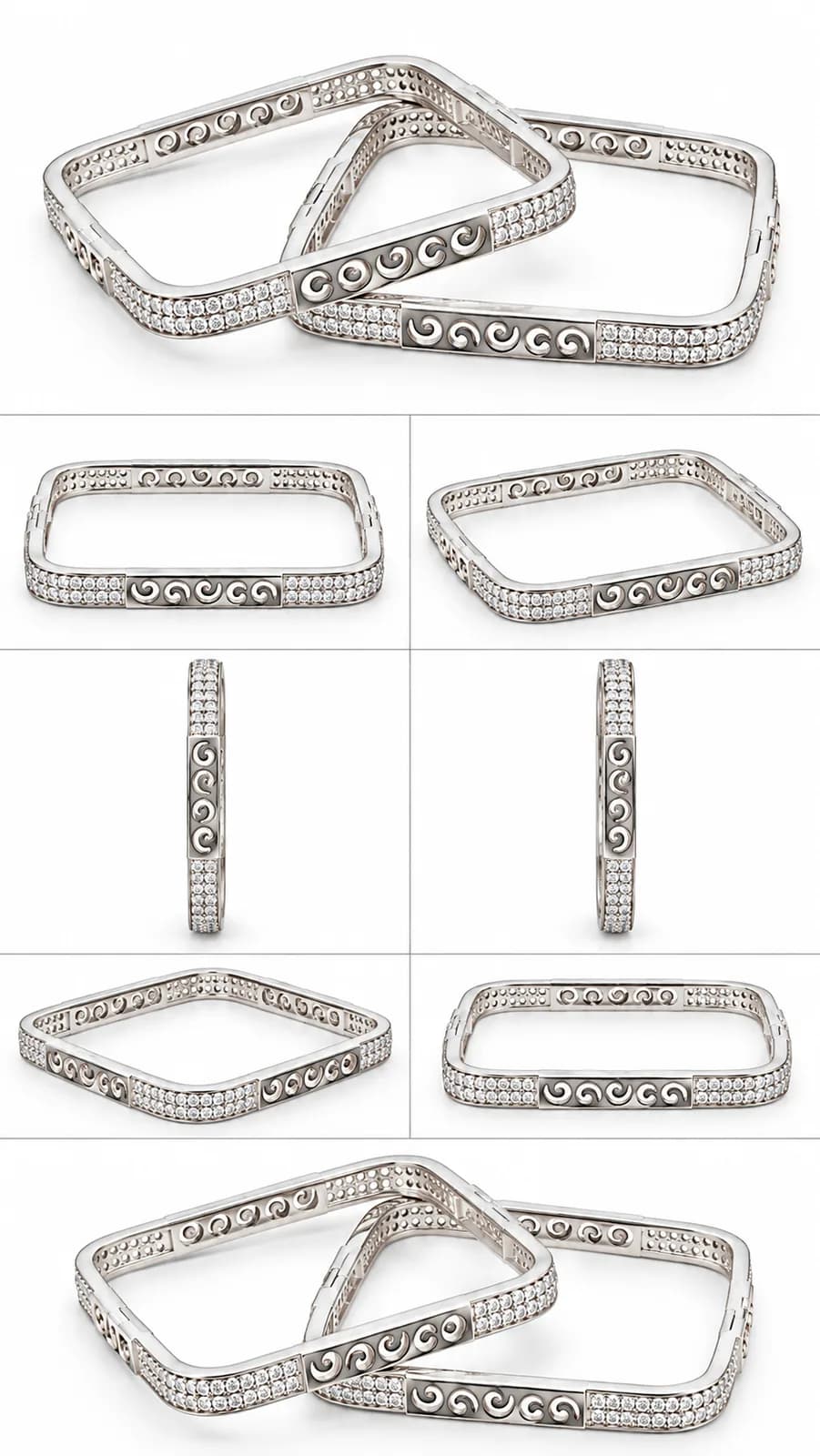 Silver Swirl Bangle