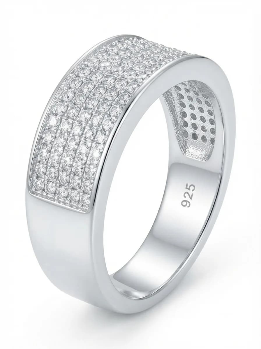 Silver Pavé Ring