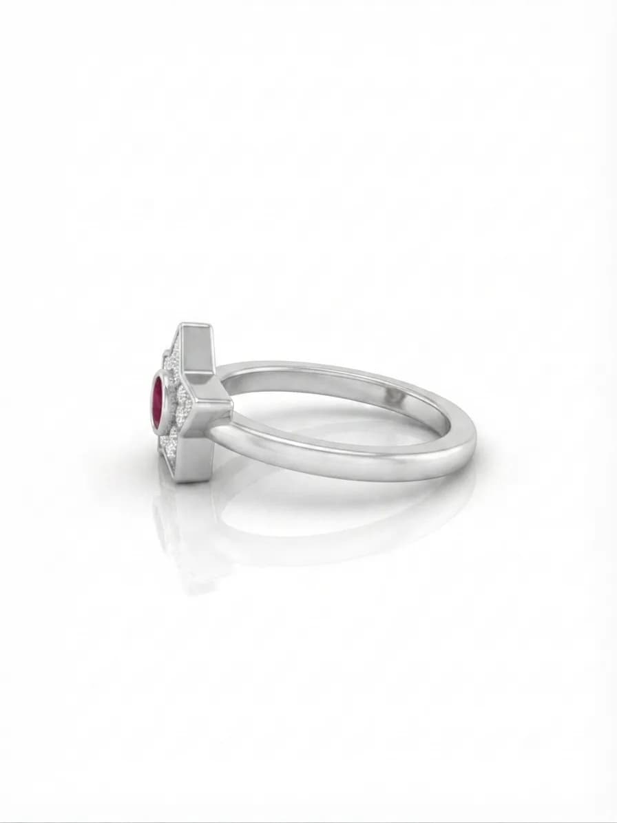 Stellara Ruby Bloom Toe Ring