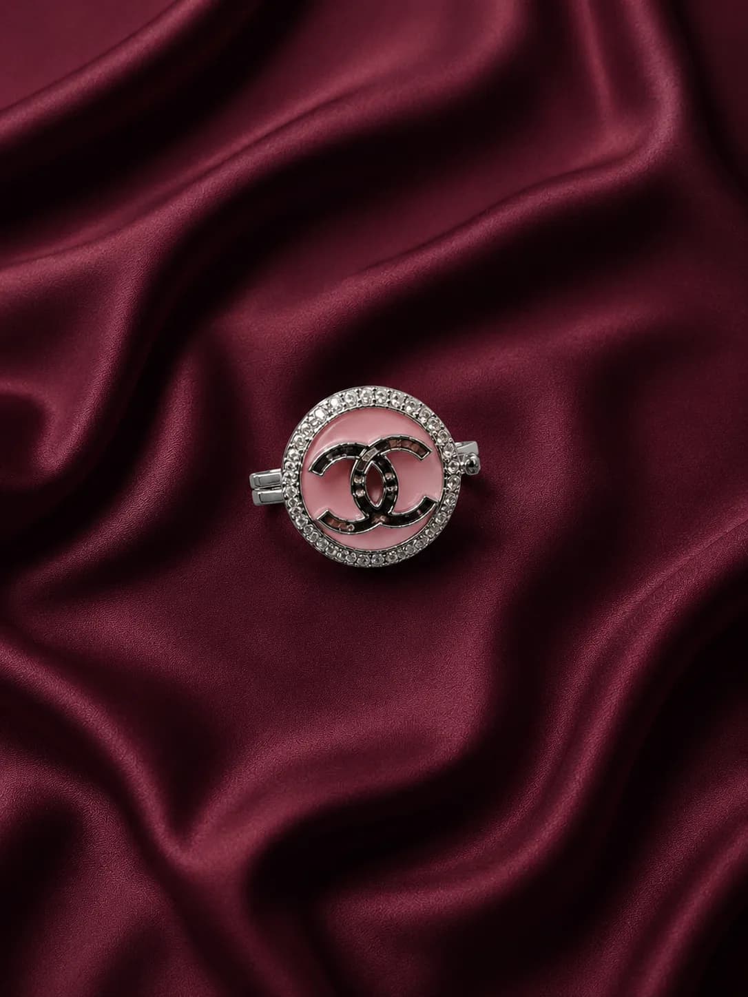 Silver Classic Monogram Button