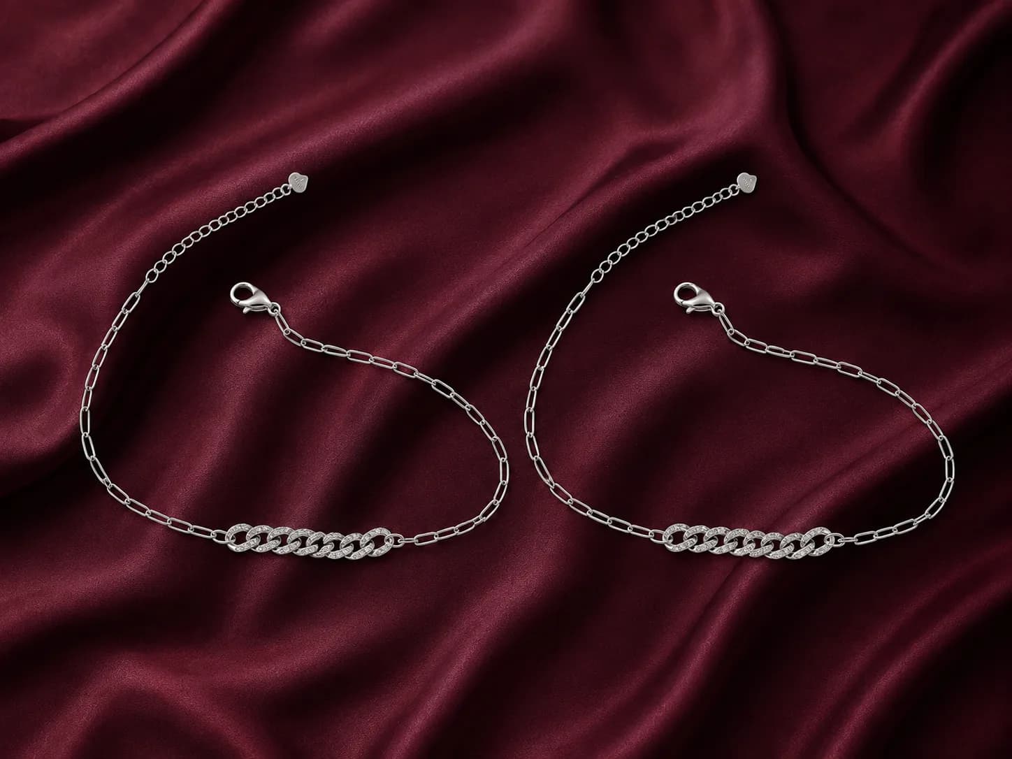 Classic Link Chain Silver Anklet
