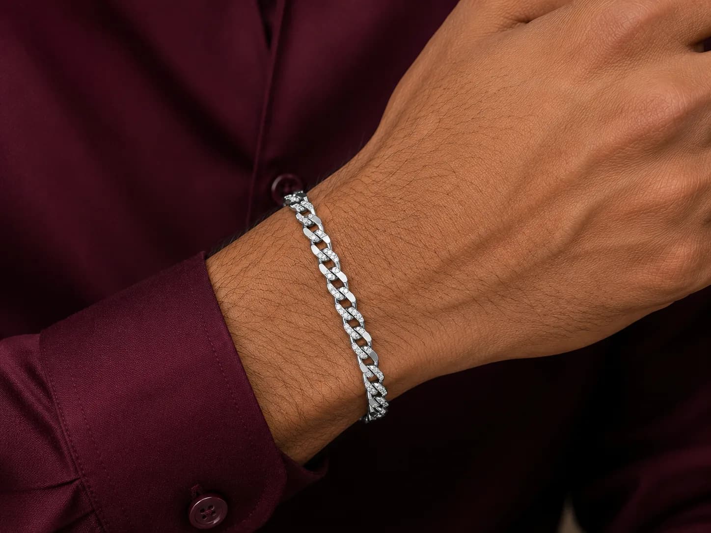 Luxe Link Sparkle Men’s Bracelet