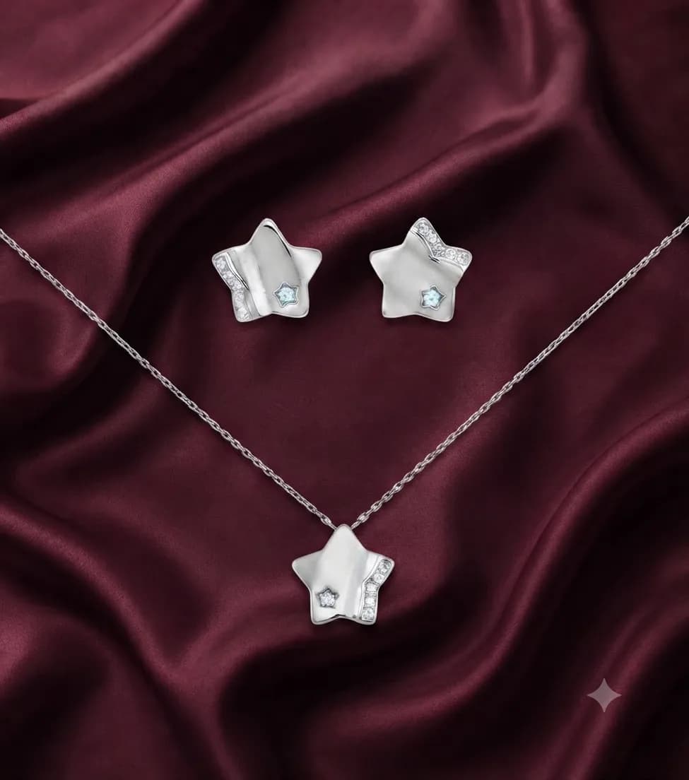 star-shaped pendant set