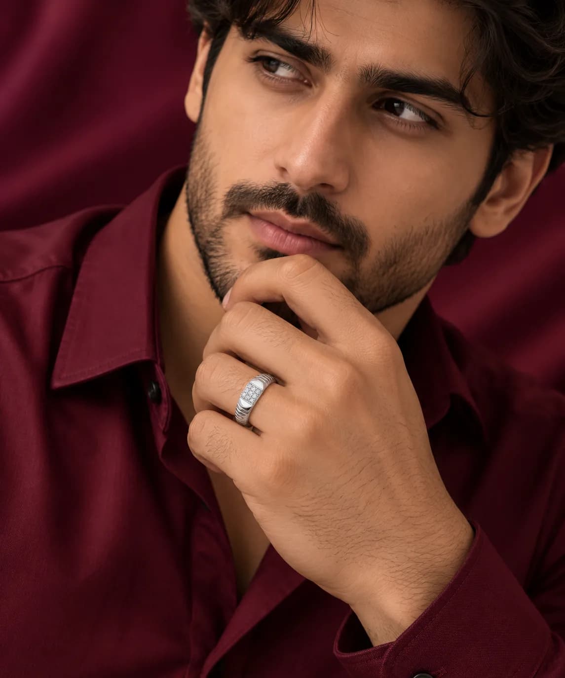 Silver Square Ring