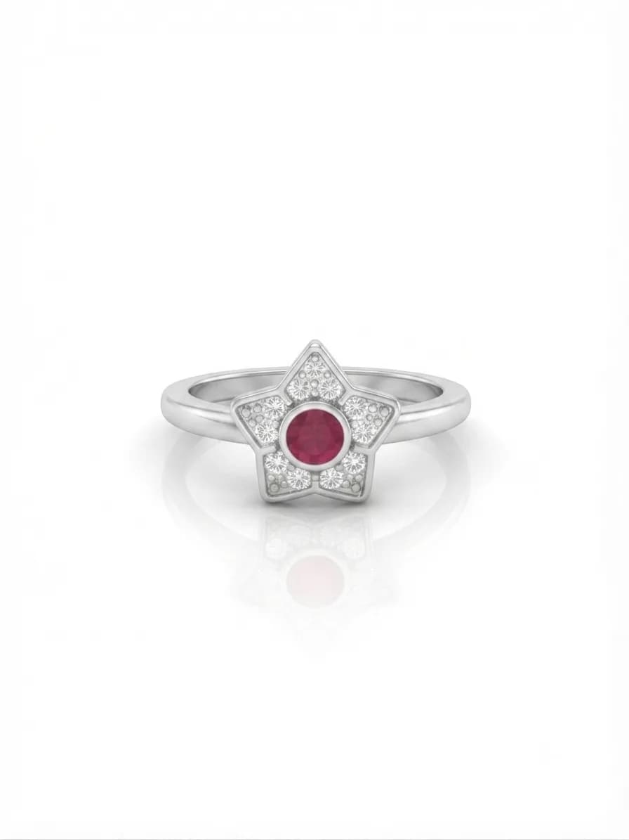 Stellara Ruby Bloom Toe Ring