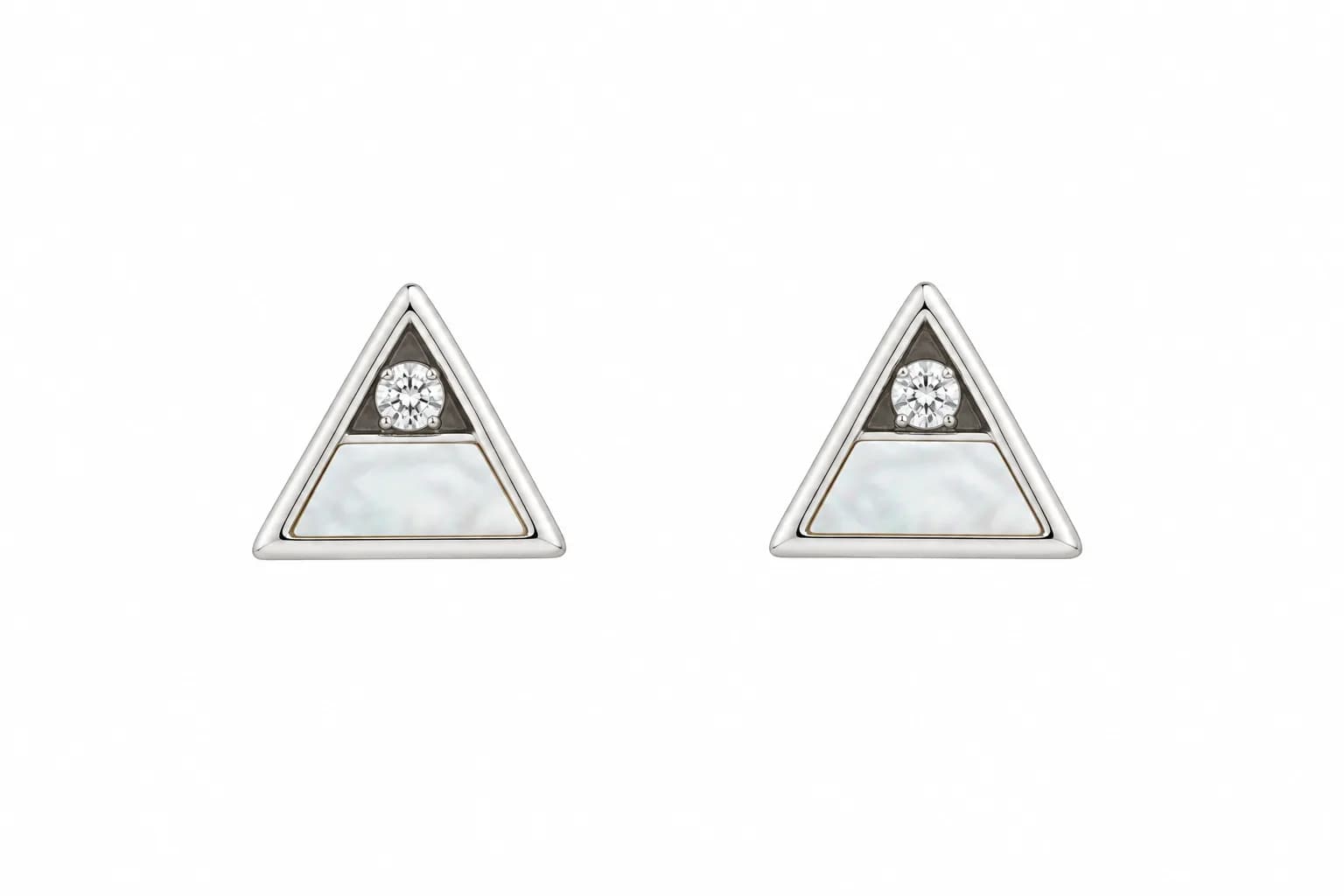 Triangular Side-Angle Stud Earrings
