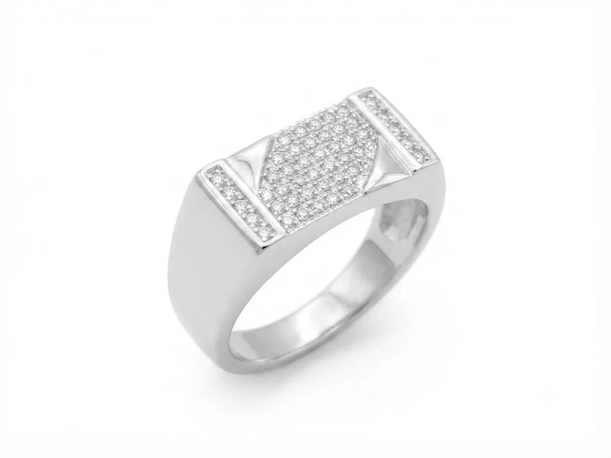 Silver Pave Ring