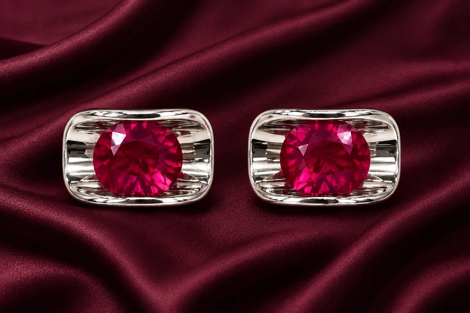 Ruby Radiance Stud Earrings